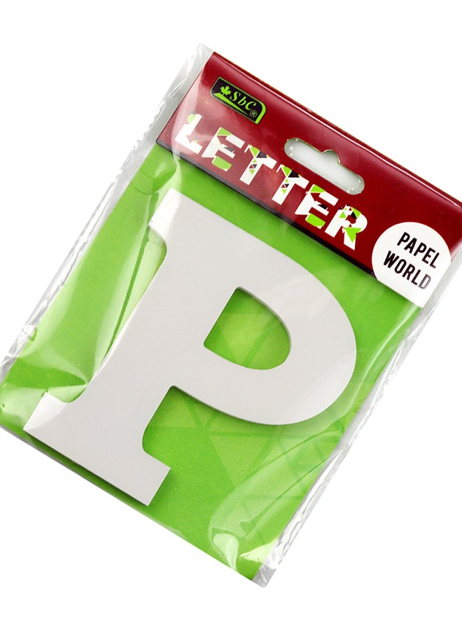 SBC P Wooden Letter White - Image 2