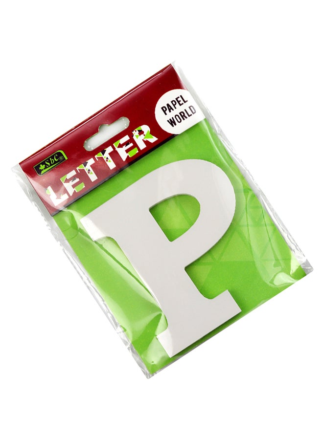 SBC P Wooden Letter White - Image 3
