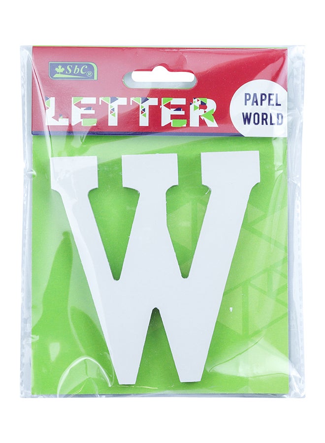 SBC W Wooden Letter White - Image 1