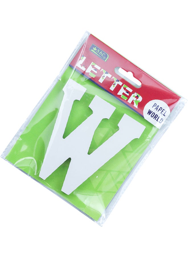 SBC W Wooden Letter White - Image 2