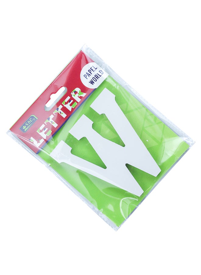 SBC W Wooden Letter White - Image 3