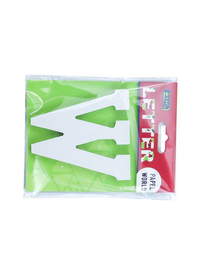 SBC W Wooden Letter White - Image 4