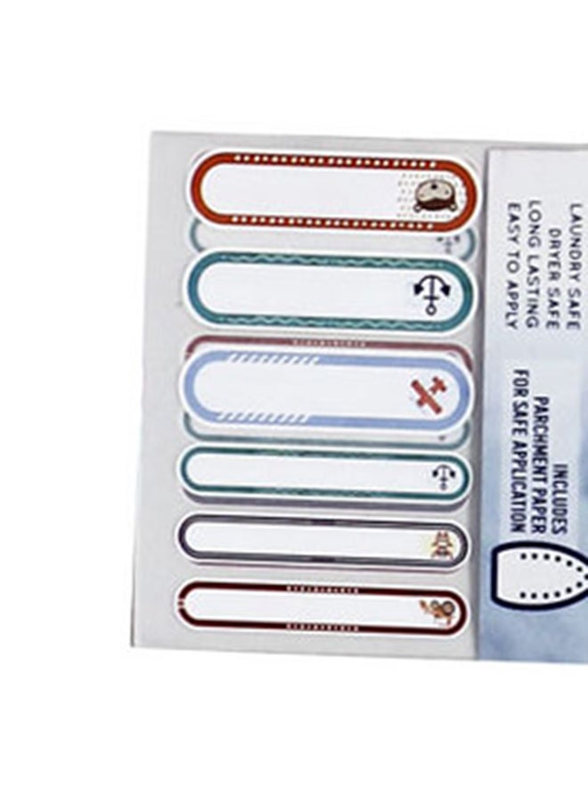 STUCK ON YOU - 40-Piece Iron On Labels Set Blue - Image 1