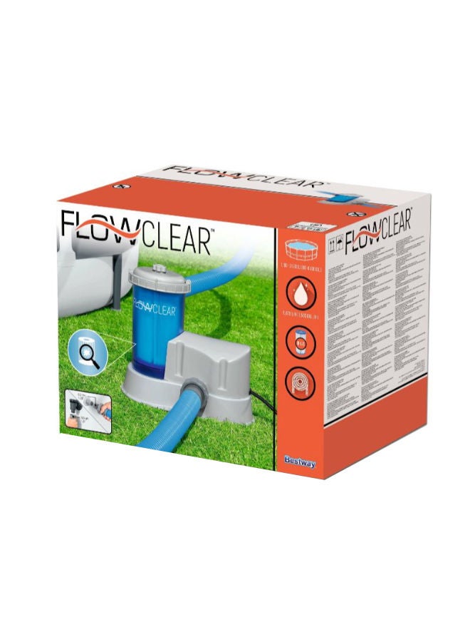 Bestway - Flowclear Transparent Filter Pump 5678l/1500gal 2658675 24x6x24cm - Image 1