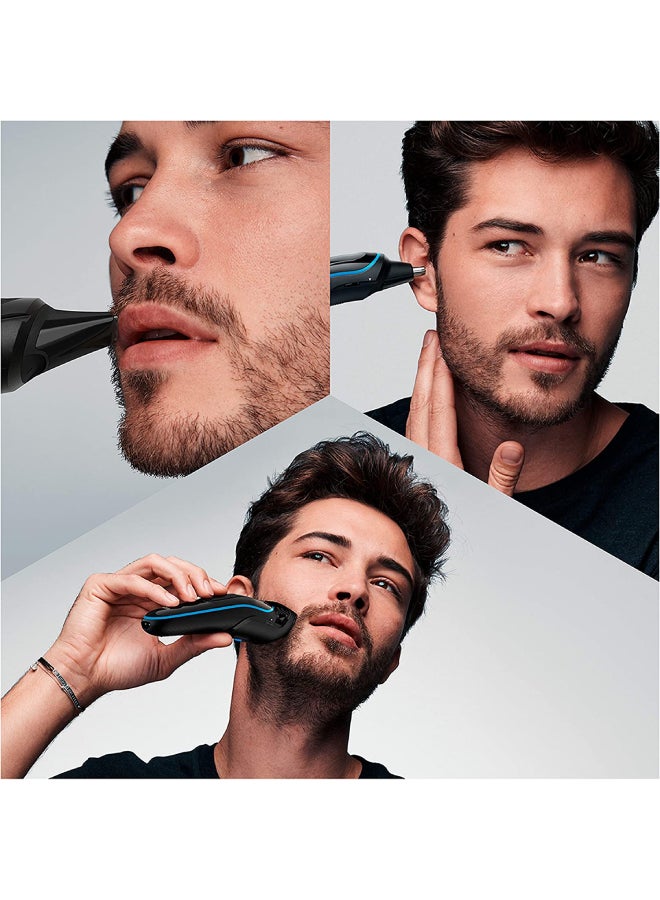 BRAUN - Braun 9 In 1 All-In-One Trimmer 5 Mgk5280 Beard Trimmer For Men, Hair Clipper And Body Groomer With Autosensing Technology And Gillette Proglide Razor, Black & Blue Black - Blue - Image 1