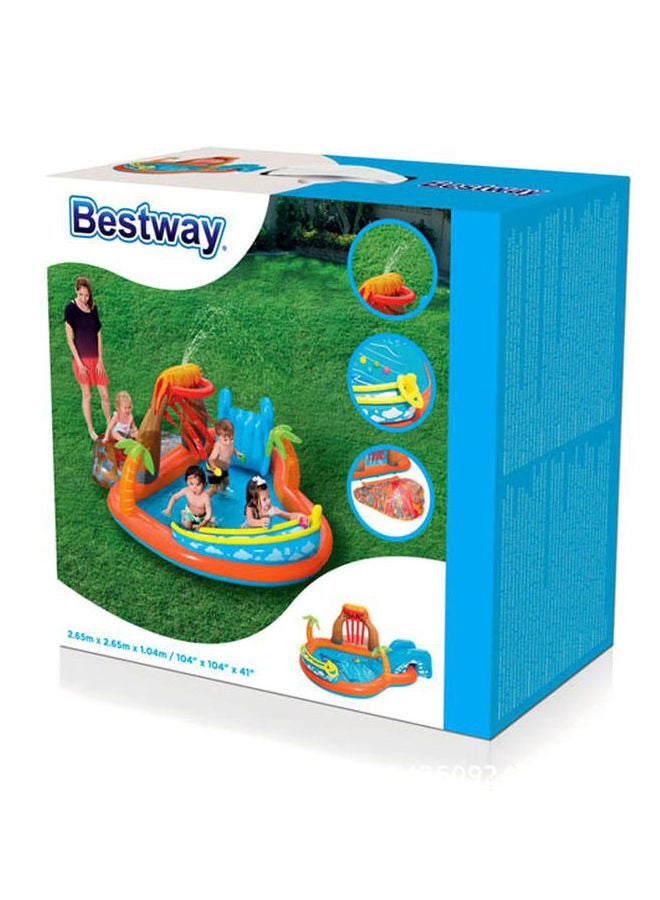 Bestway - Lava Lagoon Play Center Pool Float With Rock 265x265x104cm - Image 1