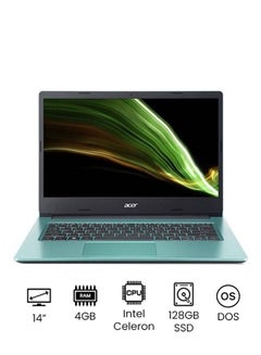 ASPIRE 1 A114-33-C353 Laptop With 14-Inch HD Display, Celeron N4500 Processor/4GB RAM/128GB SSD/DOS(Without Windows)/Intel UHD Graphic Card English/Arabic Blue