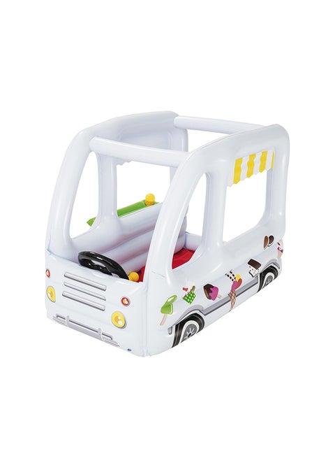 Scoops And Smiles Ice Cream Truck Ball Pit - 1 Ball Pit, 10 Play Balls, 2 Ice Cream Cones, Repair Patch 122x84x84cm