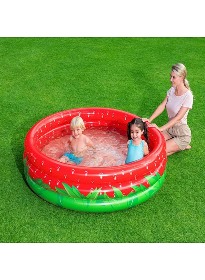 Bestway Sweet Strawberry Printed Swimming Pool 160x160x38cm - Image 3