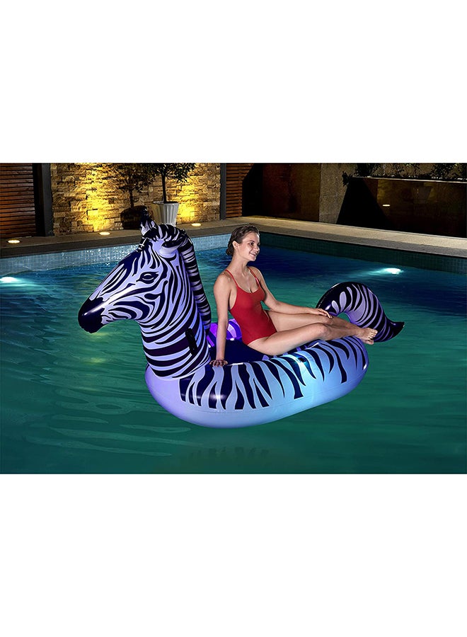 Bestway - Float'N Fashion Zebra Shaped Lights And Stripes Pool Float 41406 254x142cm - Image 1