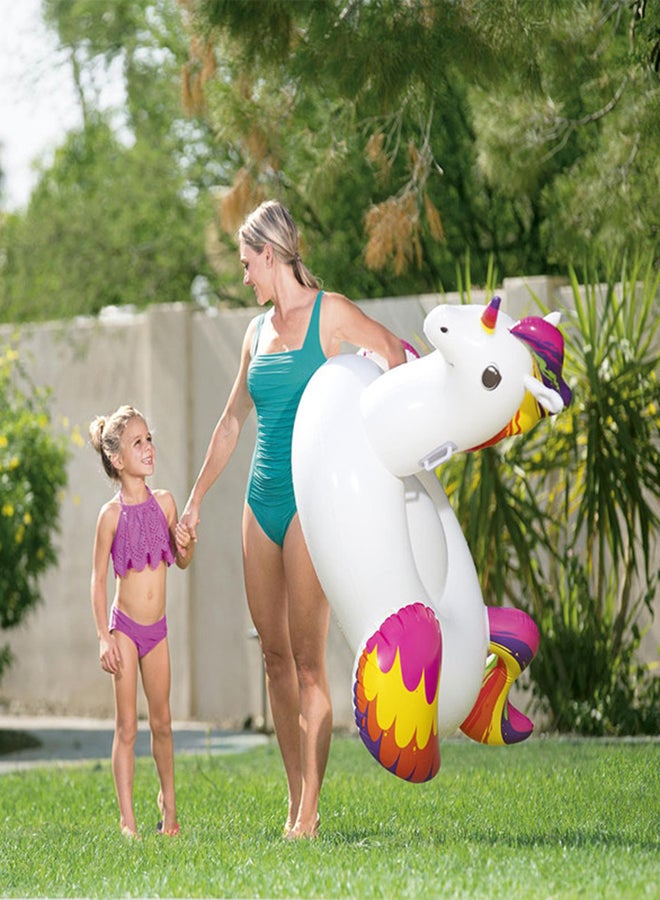 Bestway Unicorn Shaped Inflatable Ride On Float 150x117cm - Image 2