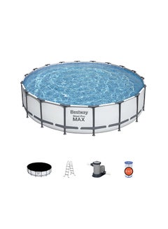Bestway Steel Frame Pool Set(Filter Ladder Ground Cloth Cover) 549x122cm 549x122cm  - Image 1