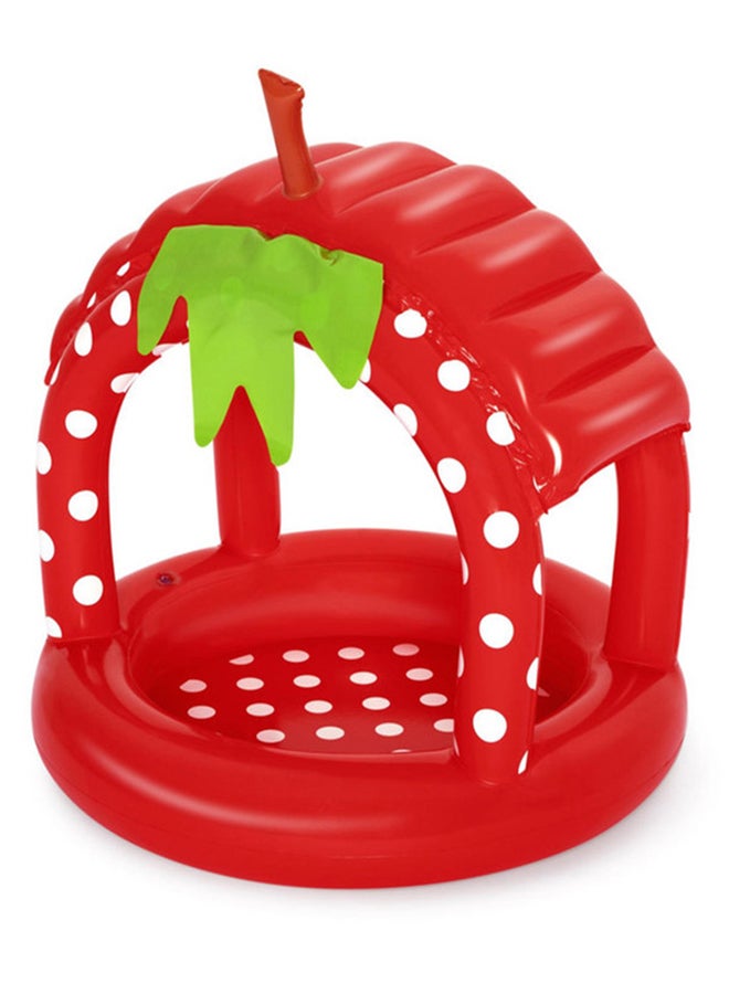 Bestway - Very Berry Inflatable Baby Pool With Uv Careful Sunshade Kiddie Play Pools 91x91x91cm - Image 1