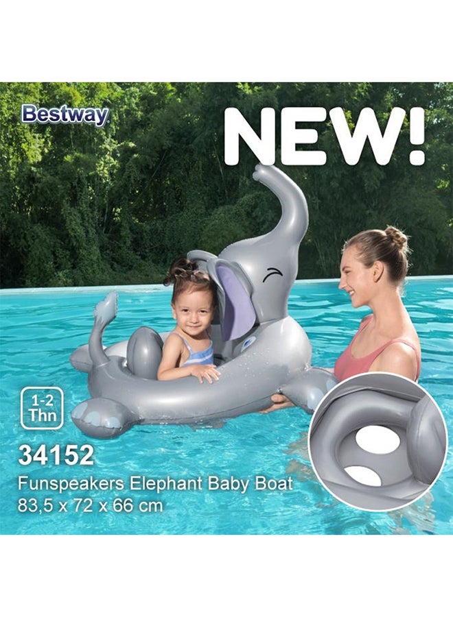 Bestway Funspeakers Elephant Baby Boat 96.5x84x96.5cm - Image 3