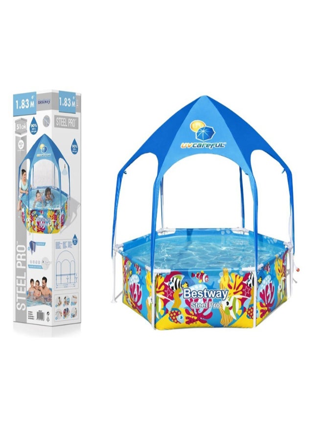 Steel Pro UV Careful Splash-in-Shade Play Pool 183x51cm