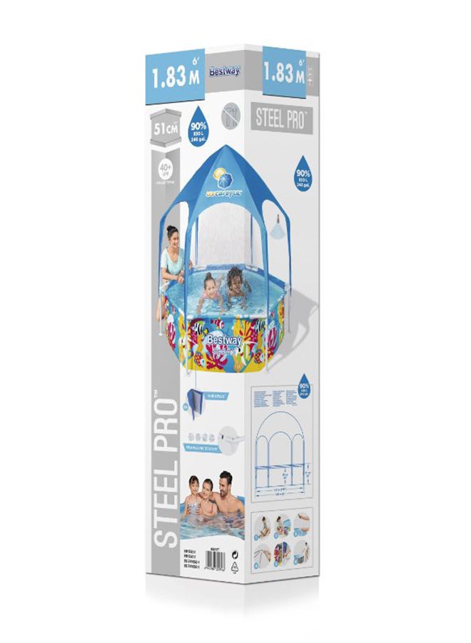 Steel Pro UV Careful Splash-in-Shade Play Pool 183x51cm