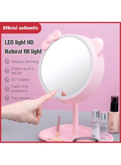 Sunhome Rechargeable LED Light Makeup Mirror Table Lamp Pink  - Image 2