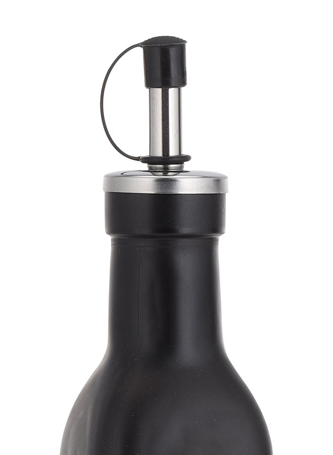 Royalford - Royalford Glass Oil Bottle| RF10674|Set of 2 with Stand| Oil Dispensers with Silicone Lid| Olive Oil Dispensers| Kitchen Oil Bottles| 250ml X2 | Black and White White/Black - Image 1