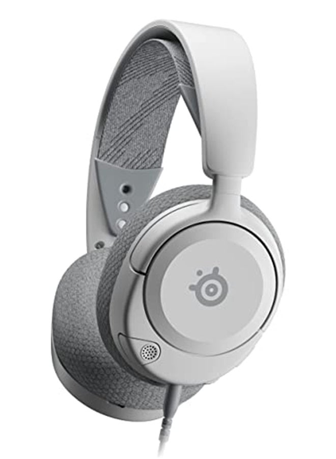 ستيل سيريز سماعة ألعاب متعددة الأنظمة Arctis Nova 1 - محركات Hi-Fi - صوت مكاني 360° - تصميم مريح - متينة - خفيفة الوزن للغاية - ميكروفون مانع للضوضاء - PC، PS5، PS4، سويتش، إكس بوكس - أبيض