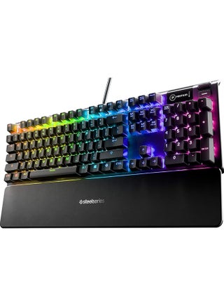 Apex 5 Hybrid Mechanical Gaming Keyboard with OLED Smart Display, Aircraft Grade Aluminum Frame, RGB Per-Key Illumination, 24-Key N-Key Rollover, Anti-Ghosting, SteelSeries Hybrid Mechanical RGB Switch, 2mm Actuation, 50cN Force, 20M Keypresses, Compatible with Windows, Mac, Xbox, PlayStation, SteelSeries Engine 3.15+ Software | 64532 - v1679903128/N53394086A_1