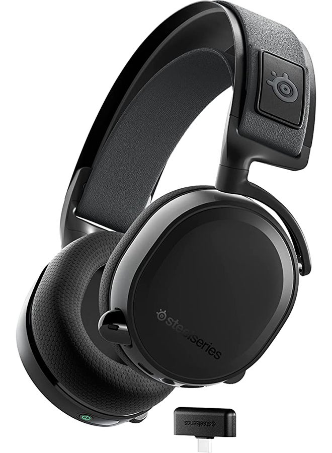 SteelSeries Arctis 7+ Wireless Gaming Headset – Lossless 2.4 GHz – 30 Hour Battery Life – USB-C – 7.1 Surround – For PC, PS5, PS4, Mac, Android and Switch - Black