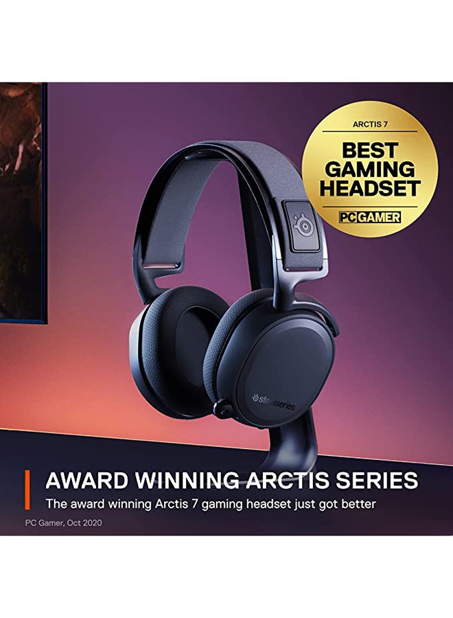 SteelSeries Arctis 7+ Wireless Gaming Headset – Lossless 2.4 GHz – 30 Hour Battery Life – USB-C – 7.1 Surround – For PC, PS5, PS4, Mac, Android and Switch - Black