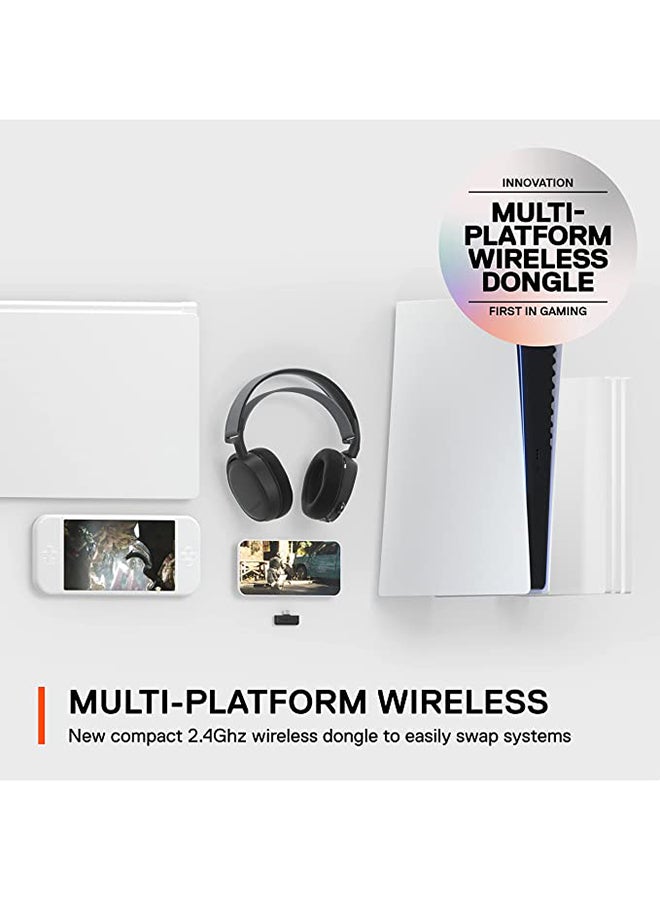 SteelSeries Arctis 7+ Wireless Gaming Headset – Lossless 2.4 GHz – 30 Hour Battery Life – USB-C – 7.1 Surround – For PC, PS5, PS4, Mac, Android and Switch - Black