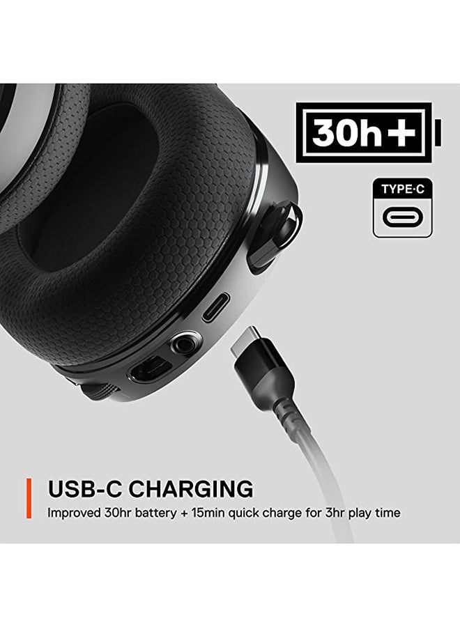 SteelSeries Arctis 7+ Wireless Gaming Headset – Lossless 2.4 GHz – 30 Hour Battery Life – USB-C – 7.1 Surround – For PC, PS5, PS4, Mac, Android and Switch - Black