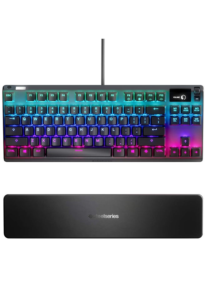 steelseries - SteelSeries Apex 7 TKL Mechanical Gaming Keyboard, OLED Display, Red Switches, American QWERTY Layout - Image 1