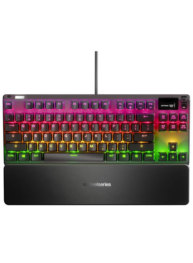 steelseries - SteelSeries Apex 7 TKL Mechanical Gaming Keyboard, OLED Display, Red Switches, American QWERTY Layout - Image 1