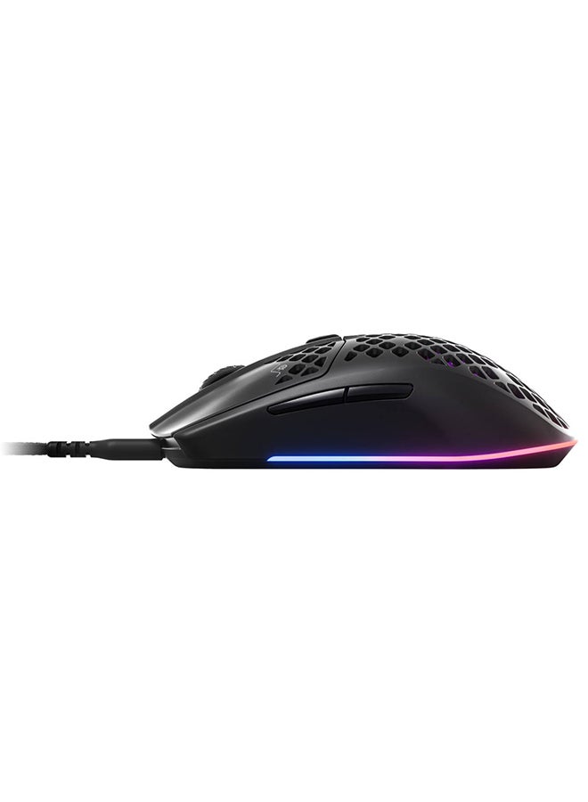 steelseries - Aerox 3 Wired Ultra Lightweight Gaming Mouse - 8,500 CPI TrueMove Core Optical Sensor, 35G Acceleration, 300 IPS, 1ms Polling Rate, 6 Programmable Buttons, 3 RGB Zones, AquaBarrier Water & Dust Resistance, 59g, Ergonomic Right-Handed Design, Compatible with Windows, Mac, Chromebook, Xbox & Linux | 62611 - Image 1