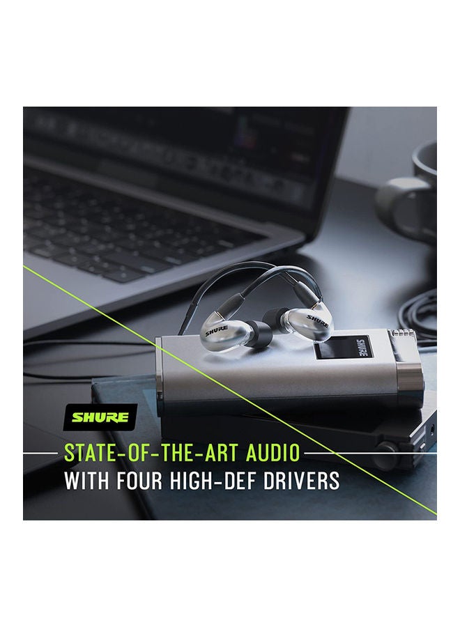 Shure - SE846 Wired Sound Isolating Earphones Gen 2, Secure in-Ear Earbuds, High-End Professional Sound, Hi-Def Four Drivers, Upgraded Sound Filters, Durable Quality, Customizable Frequency - Graphite - Image 1