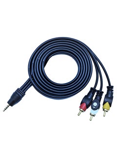 2B CV165 3RCA DC 3.5 Audio Video Cable Black  - Image 1