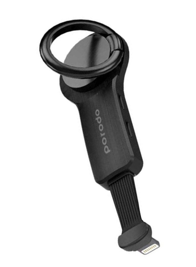 porodo Dual Adapter With Finger Grip Black  - Image 3