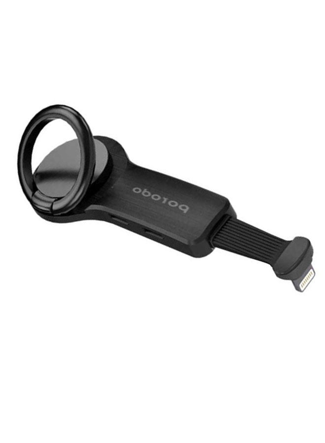 porodo Dual Adapter With Finger Grip Black  - Image 4
