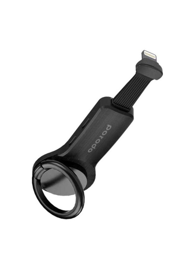 porodo Dual Adapter With Finger Grip Black  - Image 5
