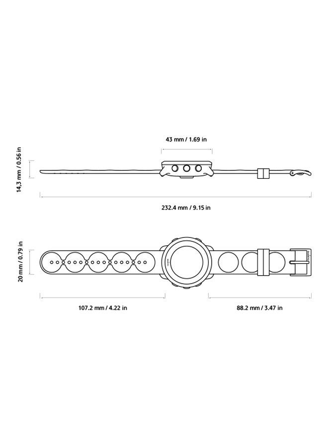 Suunto 20 URB1 Silicone Strap Burgundy - Image 2