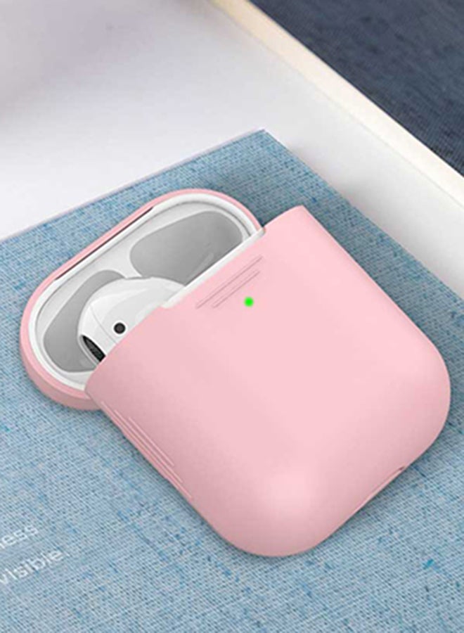 PROMATE Apple AirPods Case Cover, Slim-Fit Soft Silicone Full Protective Shockproof Cover with Wireless Charging Compatible, Anti-Slip and Scratch Resistance for Apple AirPods Pink  - Image 4