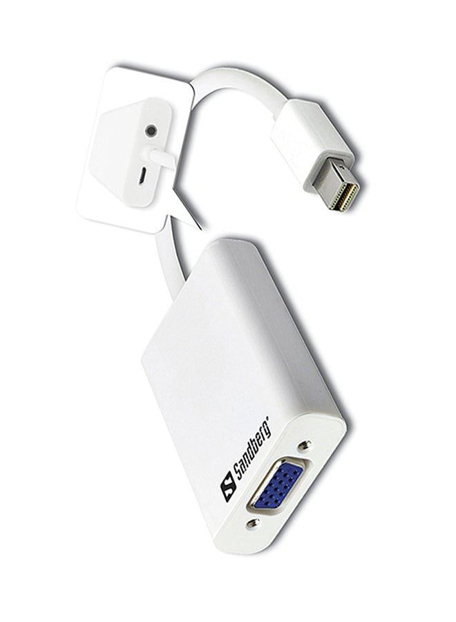 Sandberg MiniDP To VGA Plus Audio Adapter White  - Image 3