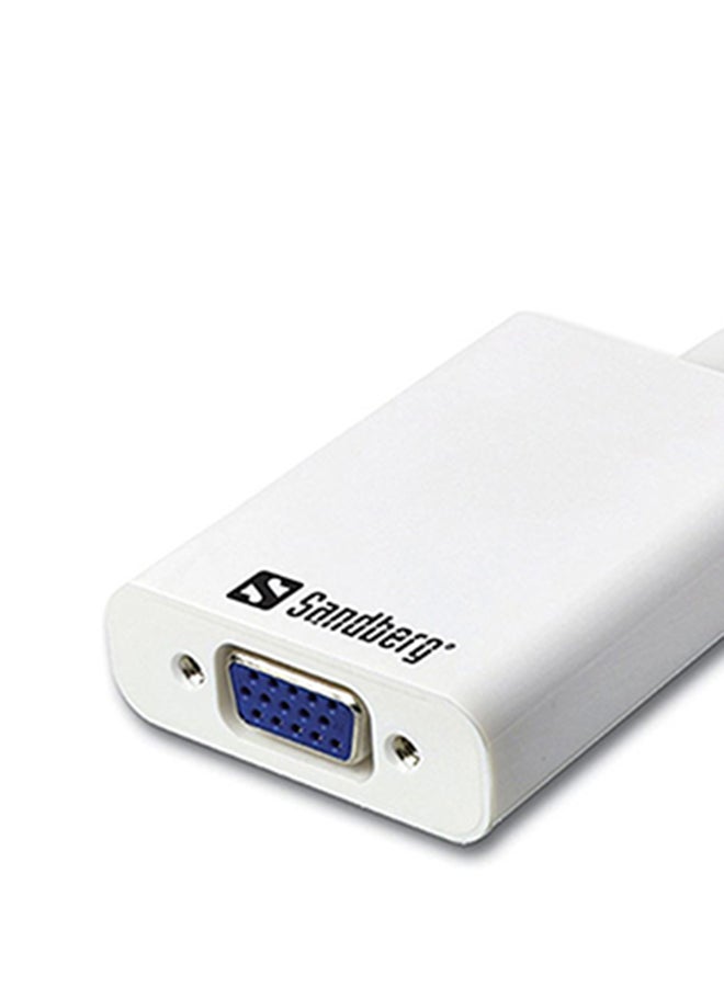 Sandberg MiniDP To VGA Plus Audio Adapter White  - Image 4