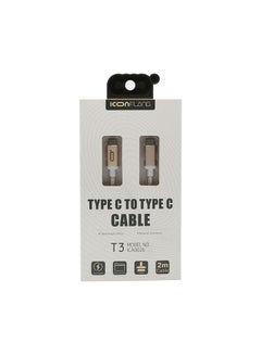ICONFLANG Type-C To Type-C Cable Gold  - Image 1