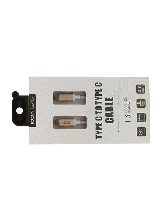 ICONFLANG Type-C To Type-C Cable Gold  - Image 4