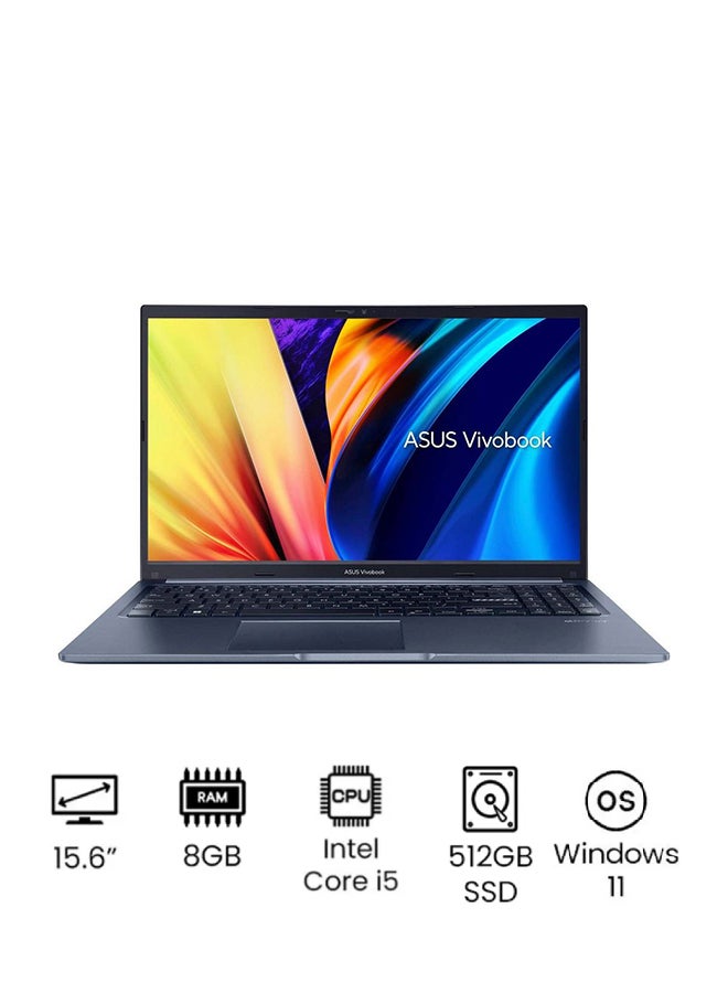 ASUS - Vivobook 15 Laptop With FHD (1920x1080) Display, Core i5-1235U Processor/8GB RAM/512GB SSD/Intel UHD Graphics/Windows 11/ English/Arabic Quiet Blue - Image 1