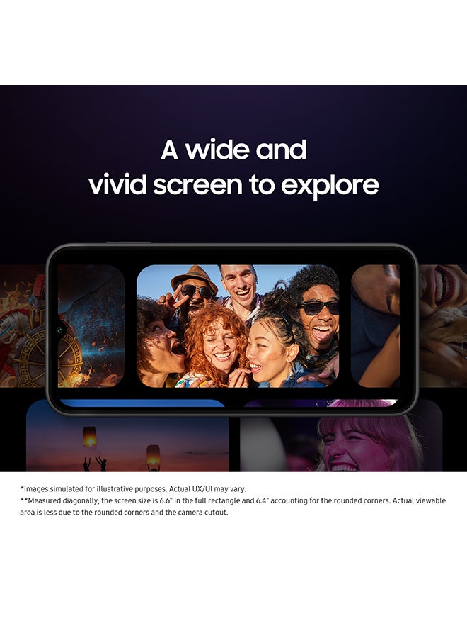 هاتف Galaxy A14 ثنائي الشريحة باللون الأخضر الفاتح وذاكرة الوصول العشوائي (RAM) سعة 4 جيجابايت وذاكرة تخزين داخلية 128 جيجابايت ويدعم تقنية 5G - إصدار الشرق الأوسط