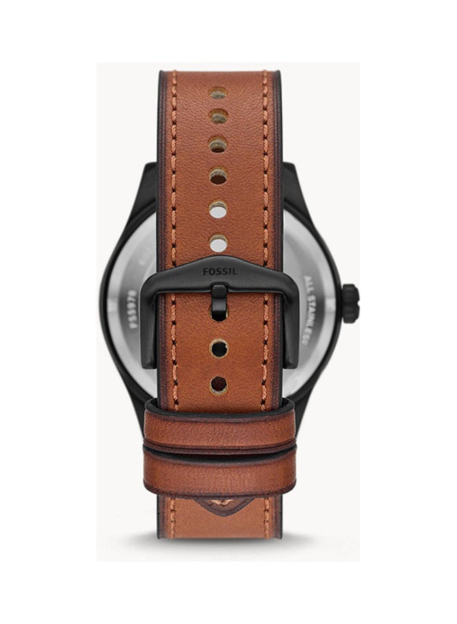 FOSSIL Men's Analog Round Shape Leather FS5978 46 Millimeter  - Image 2
