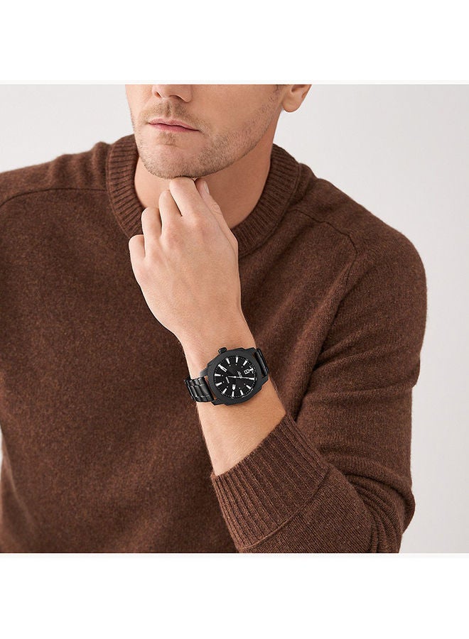 فوسيل أنالوج جلد دائري الشكل FS5971 49 ملليمتر - Image 5