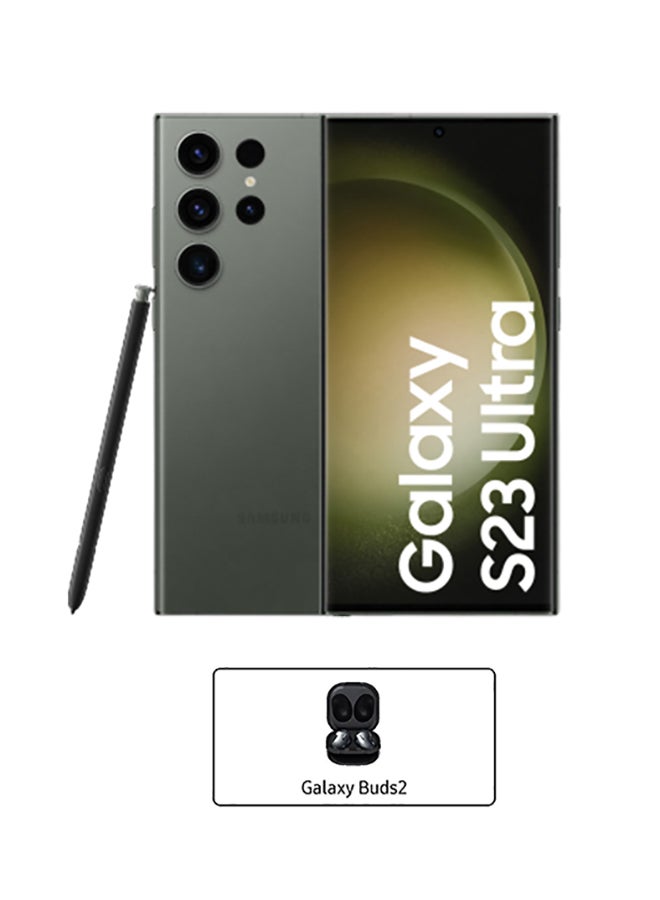 Samsung - Galaxy S23 Ultra 5G Dual SIM Green 12GB RAM 512GB With Buds2  - Middle East Version - Image 1