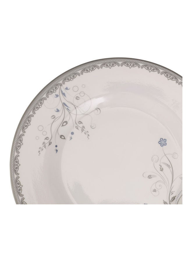 Royalford Royalford Melamineware Flat Plate, Round Dinner Plate RF10603 Plate with Elegant Floral Design Ideal for Dinner, Lunch, Breakfast, Parties & More White 10inch  - Image 3