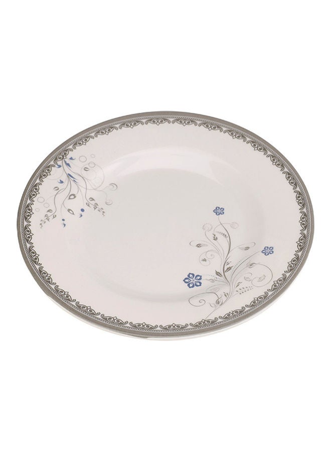 Royalford Royalford Melamineware Flat Plate, Round Dinner Plate RF10603 Plate with Elegant Floral Design Ideal for Dinner, Lunch, Breakfast, Parties & More White 10inch  - Image 4
