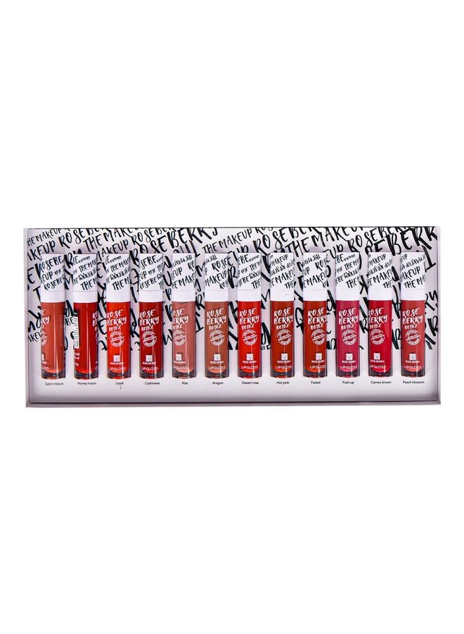 ROSE BERRY 12 Piece Botox 24H Long Lasting And Waterproof Lipgloss Multicolour  - Image 2